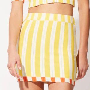 NWT Solid & Striped Ronnie Mini Skirt in Buttercup